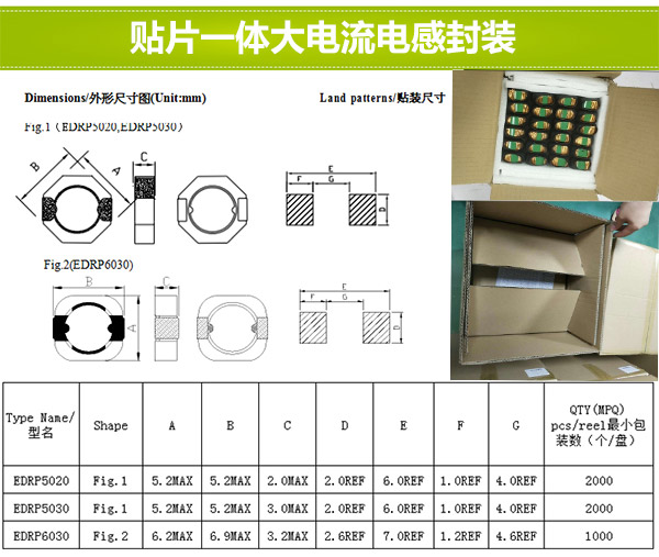 貼片繞線電感封裝 貼片繞線電感封裝